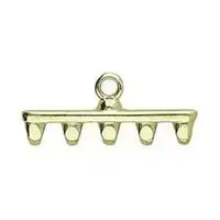 Rozos V, Cymbal Superduo Bead Ending or Connector, 2 Pcs. 4 Finishes - The Argus Collection
