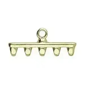 Rozos V, Cymbal Superduo Bead Ending or Connector, 2 Pcs. 4 Finishes - The Argus Collection