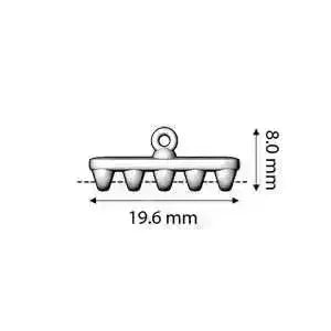 Rozos V, Cymbal Superduo Bead Ending or Connector, 2 Pcs. 4 Finishes - The Argus Collection