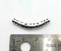 Leopard Noodle Tube or Curved Metal Beads - The Argus Collection