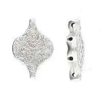 Liotrivi, Cymbal Paisley Bead Connectors, 2 Pcs. 4 Finishes - The Argus Collection