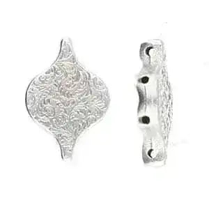 Liotrivi, Cymbal Paisley Bead Connectors, 2 Pcs. 4 Finishes - The Argus Collection