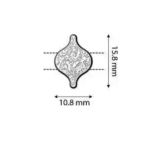 Liotrivi, Cymbal Paisley Bead Connectors, 2 Pcs. 4 Finishes - The Argus Collection