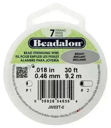 7 STRAND, .012, .015, .018" Beadalon Bead Stringing Wire, Good Flexibility, Stainless Steel - ArgusCollection