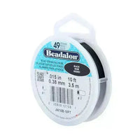 Beadalon, 49 Strand .015" Diameter Stringing Wire, Stainless Steel, Flexible, 10 or 30 Feet, Best Quality, 6 Colors - ArgusCollection