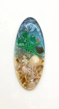 Starfish Long Oval Cabochons, Handmade with Real Shells - The Argus Collection