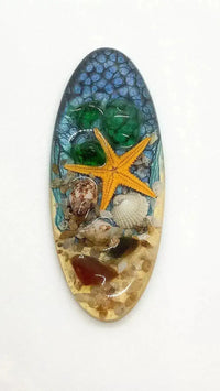 Starfish Long Oval Cabochons, Handmade with Real Shells - The Argus Collection