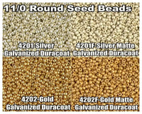 11/0 Miyuki Seed Beads 8.5g, 23g, 11-4201, 11-4201F, 11-4202, 11-4202F - The Argus Collection