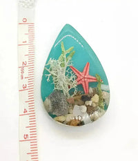 SEED POD, Domed Dandelion Cabochon, Handmade, Resin & Dried Flowers - The Argus Collection