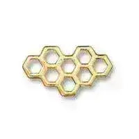 Honeycomb Focal or Connector, Tierracast, 3 Finishes - The Argus Collection