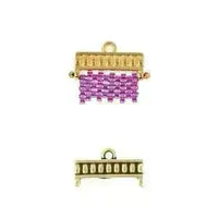 Kouroupa, Cymbal Delica Bead Ending or Connector, 2 Pcs. 4 Finishes - The Argus Collection