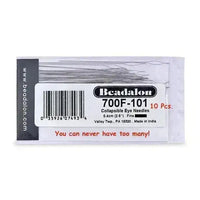 COLLAPSIBLE Eye Needles, 6.4mm (2.5"), by Beadalon, 4 Pack or 10 Pack, Extra Fine, Fine, Medium, Heavy or Big Eye 2 Pack - ArgusCollection