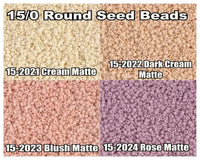 15/0 Miyuki Round Seed Beads 8.2g 15-2021, 15-2022, 15-2023, 15-2024 - The Argus Collection