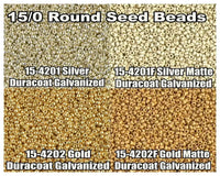 15/0 Miyuki Round Seed Beads 8.2g 15-4201, 15-4201F, 15-4202, 15-4202F - The Argus Collection
