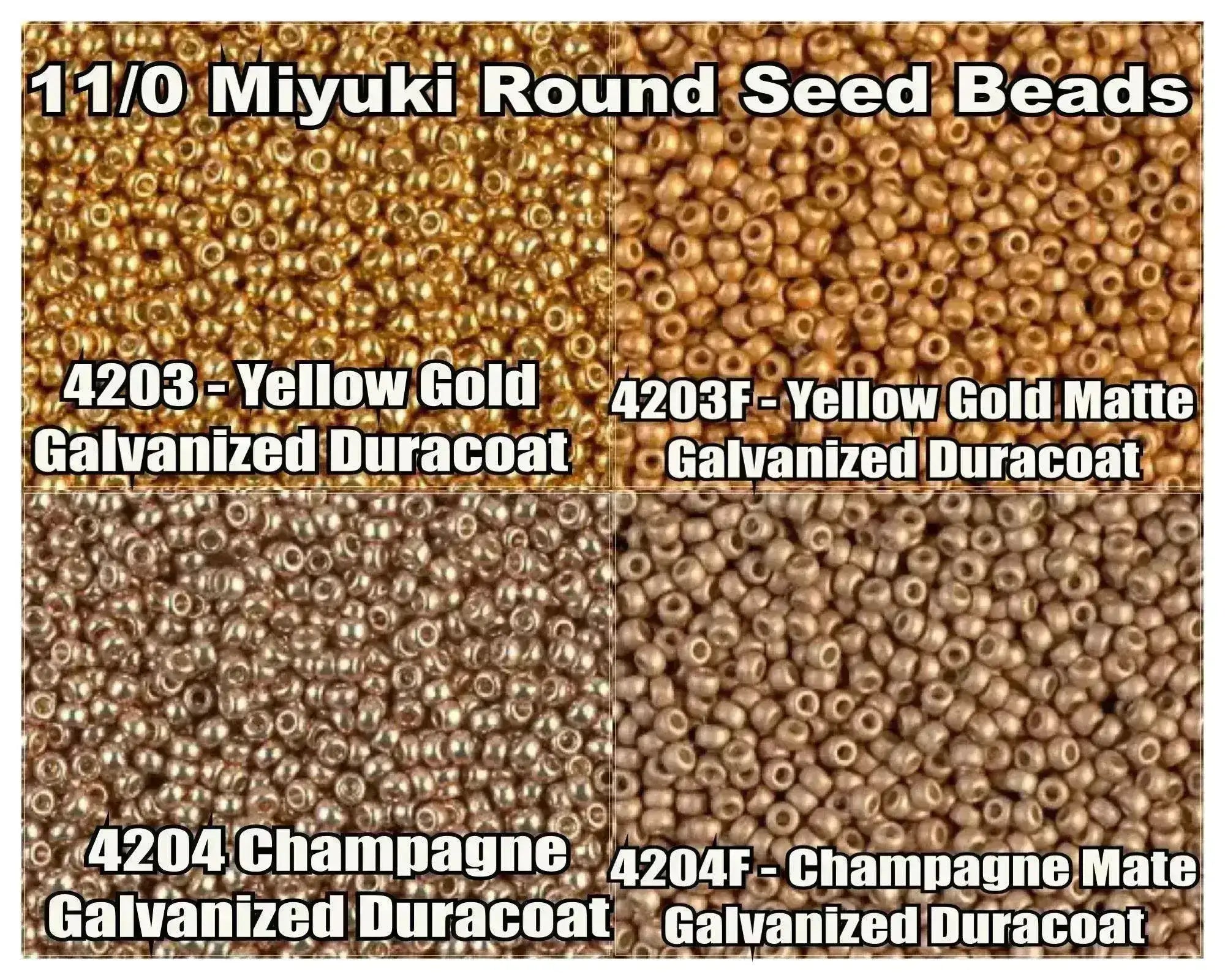 11/0 Miyuki Seed Beads 8.5g, 23g, 11-4203, 11-4203F, 11-4204, 11-4204F - The Argus Collection