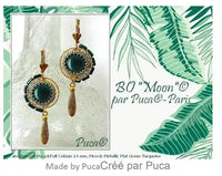 Cabochons par Puca, 14mm, Jet Collection - The Argus Collection