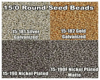 15/0 Miyuki Round Seed Beads 8.2g 15-0181, 15-0182, 15-0190, 15-0190F - The Argus Collection