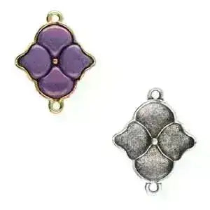 Kalogeri, Cymbal Ginko Bead Pendant or Connector, 4 Finishes - The Argus Collection