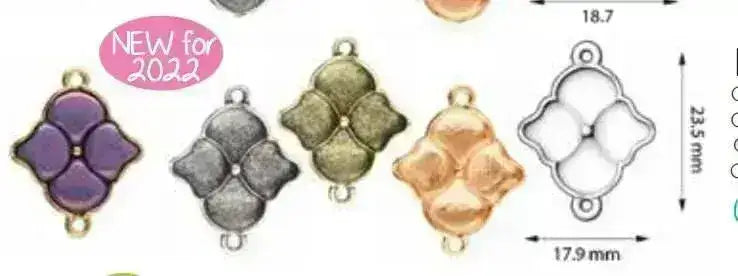 Kalogeri, Cymbal Ginko Bead Pendant or Connector, 4 Finishes - The Argus Collection