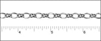 Twisted Figaro Euro Chain, Sold in 1-ft. Increments, Antique Brass, Antique Copper, Antique Silver, Gold, Silver Plated - The Argus Collection