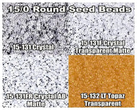 15/0 Miyuki Round Seed Beads 8.2g 15-0131, 15-0131F, 15-0131FR, 15-0132 - The Argus Collection