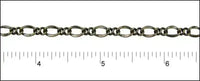 Twisted Figaro Euro Chain, Sold in 1-ft. Increments, Antique Brass, Antique Copper, Antique Silver, Gold, Silver Plated - The Argus Collection