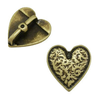 Western Heart, 10mm Flat Leather Crimp Slider, Secure Hold - The Argus Collection