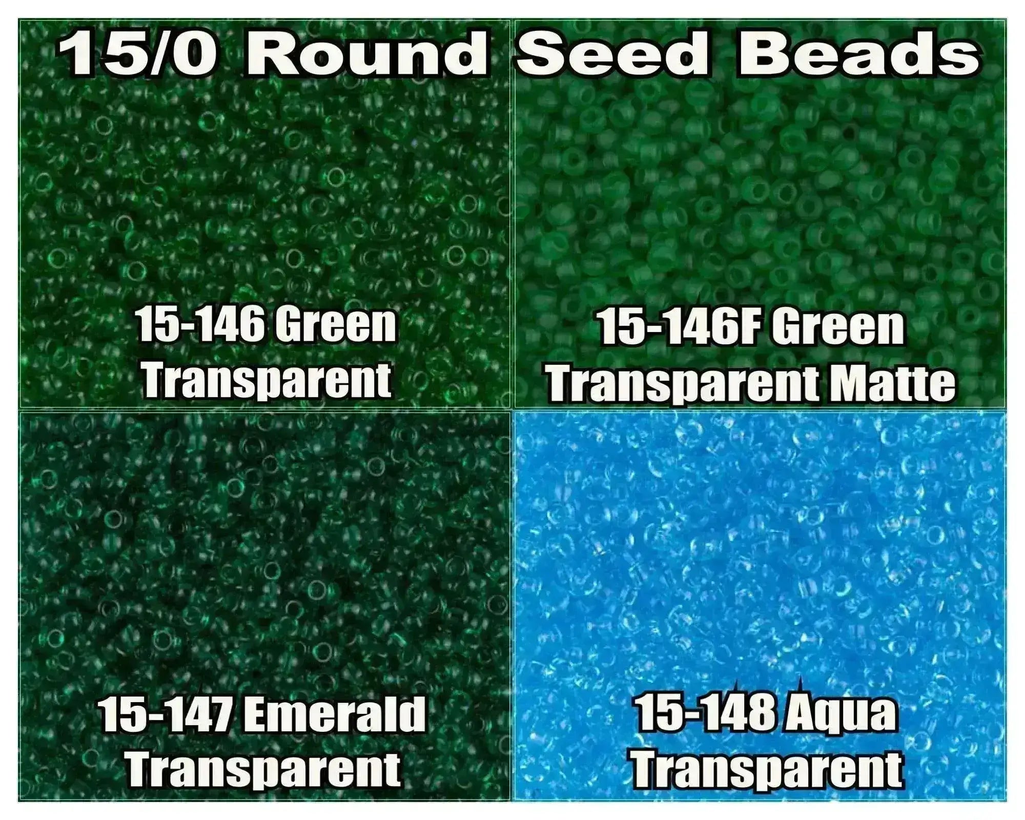 15/0 Miyuki Round Seed Beads 8.2g 15-0146, 15-0146F, 15-0147, 15-0148 - The Argus Collection