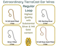 French Hook Earring Wires in 3 Finishes - The Argus Collection