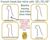 French Hook Earring Wire Blanks in 4 Finishes - The Argus Collection