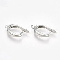 Loire 1, Leverback Earrings with Loop, in Real Platinum or 18K Gold Plate - The Argus Collection