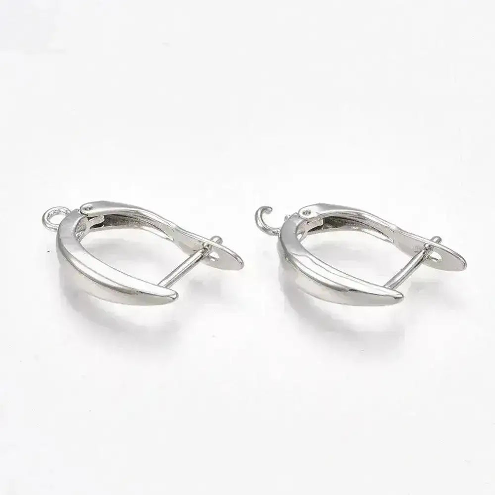Loire 1, Leverback Earrings with Loop, in Real Platinum or 18K Gold Plate - The Argus Collection