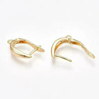 Loire 1, Leverback Earrings with Loop, in Real Platinum or 18K Gold Plate - The Argus Collection