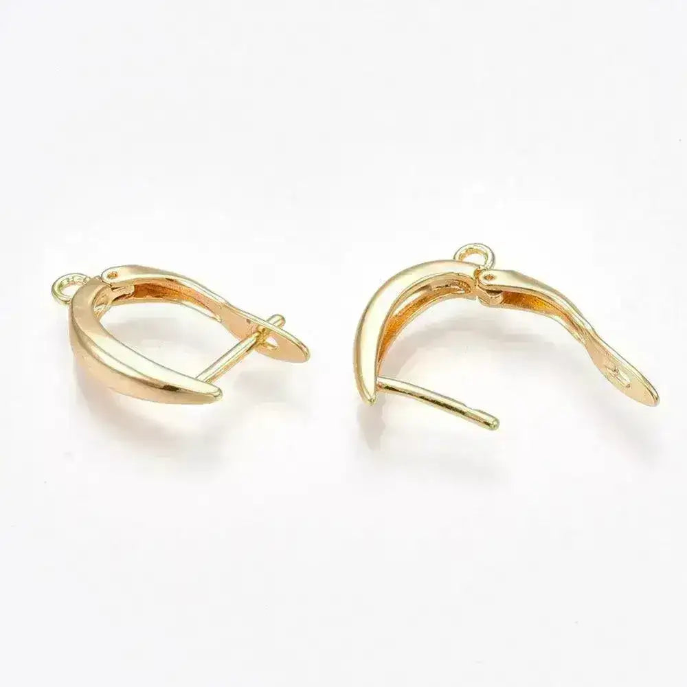 Loire 1, Leverback Earrings with Loop, in Real Platinum or 18K Gold Plate - The Argus Collection