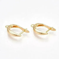 Loire 1, Leverback Earrings with Loop, in Real Platinum or 18K Gold Plate - The Argus Collection