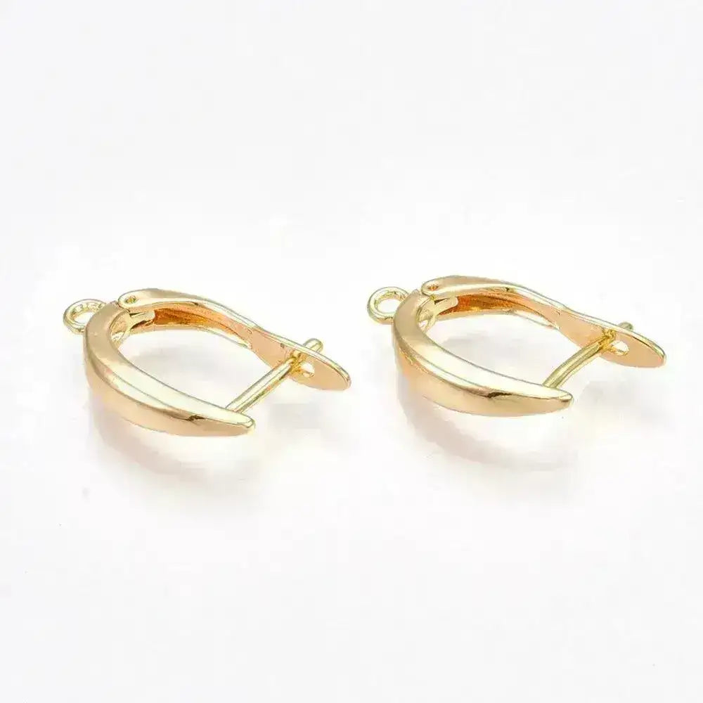 Loire 1, Leverback Earrings with Loop, in Real Platinum or 18K Gold Plate - The Argus Collection