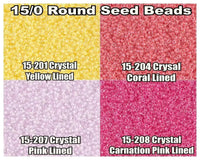 15/0 Miyuki Round Seed Beads 8.2g 15-0201, 15-0204, 15-0207, 15-0208 - The Argus Collection