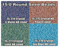 15/0 Miyuki Round Seed Beads 8.2g 15-0274, 15-275, 15-0277, 15-0278 - The Argus Collection