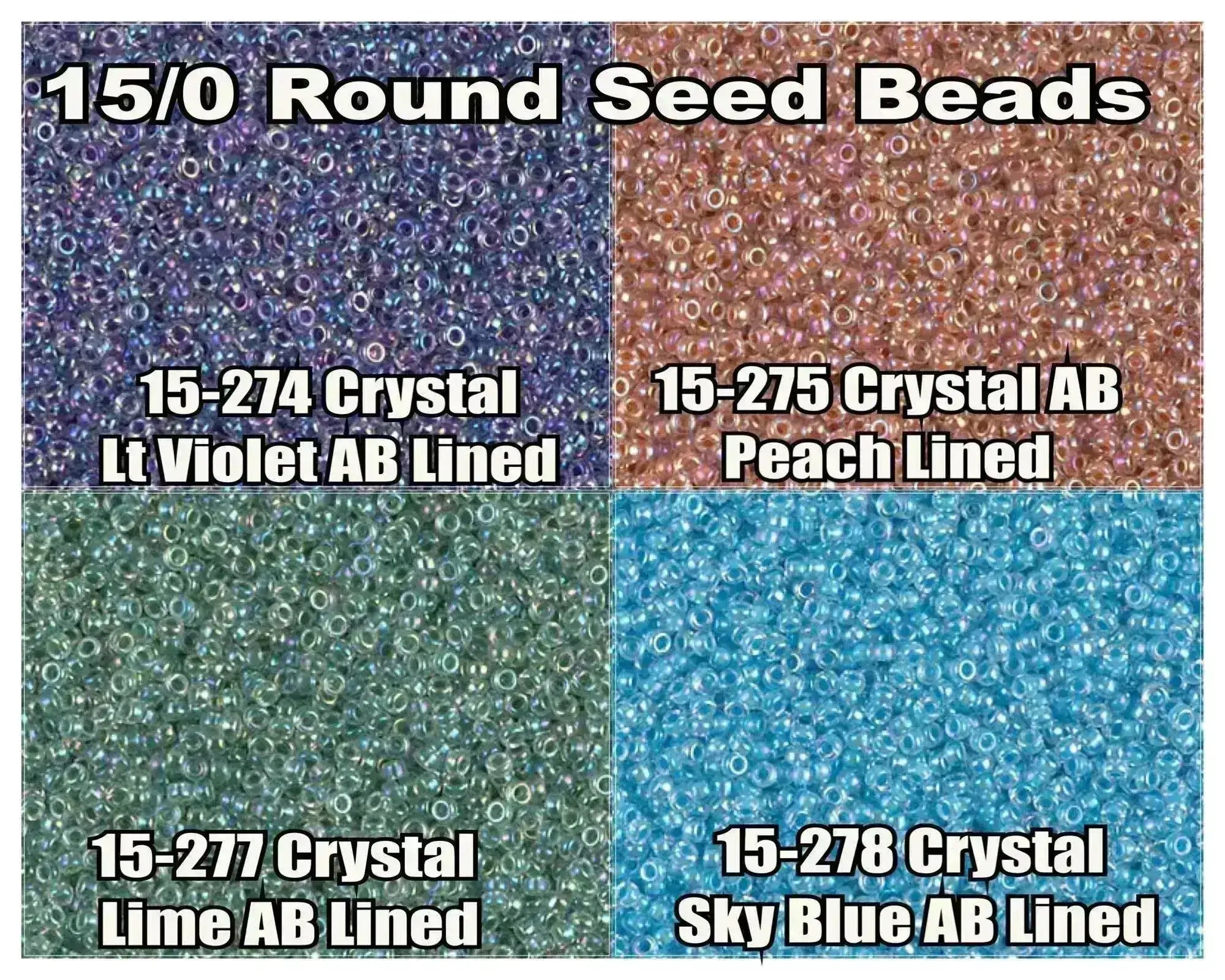 15/0 Miyuki Round Seed Beads 8.2g 15-0274, 15-275, 15-0277, 15-0278 - The Argus Collection