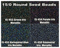 15/0 Miyuki Round Seed Beads 8.2g 15-0453, 15-0454, 15-455, 15-0456 - The Argus Collection