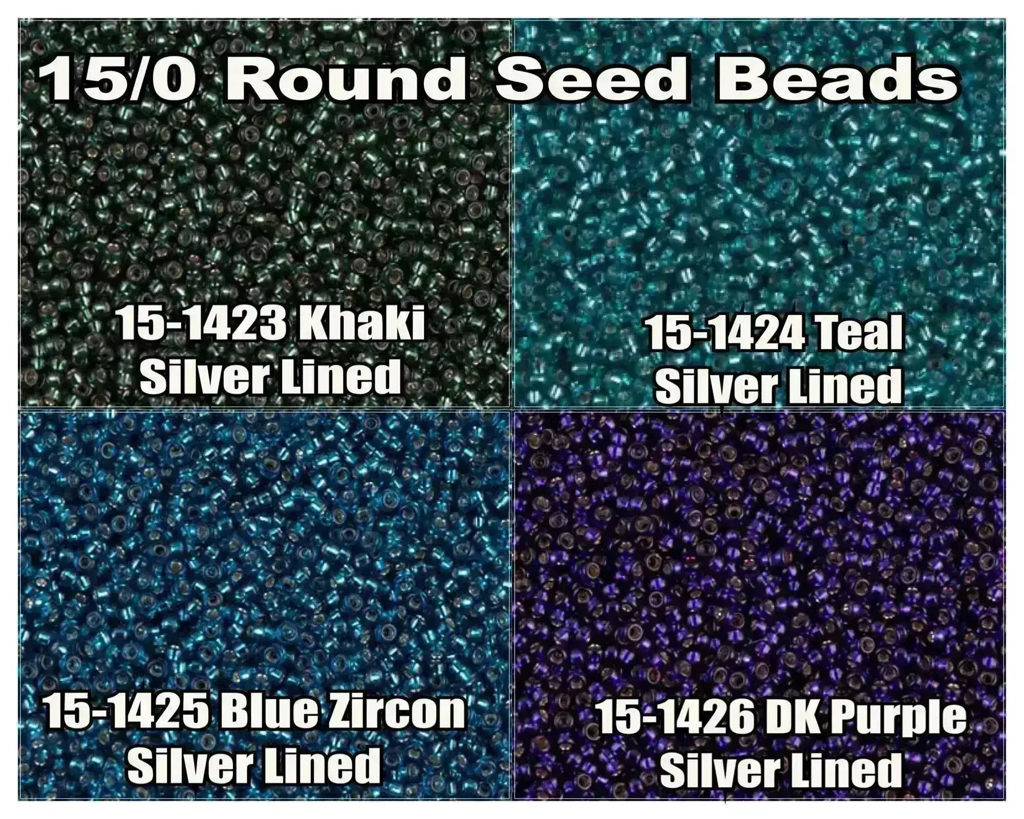15/0 Miyuki Round Seed Beads 8.2g 15-1423, 15-1424, 15-1425, 15-1426 - The Argus Collection
