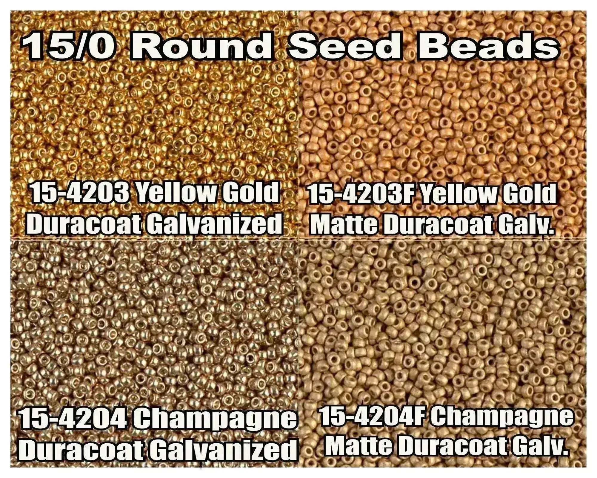 15/0 Miyuki Round Seed Beads 8.2g 15-4203, 15-4203F, 15-4204, 15-4204F - The Argus Collection