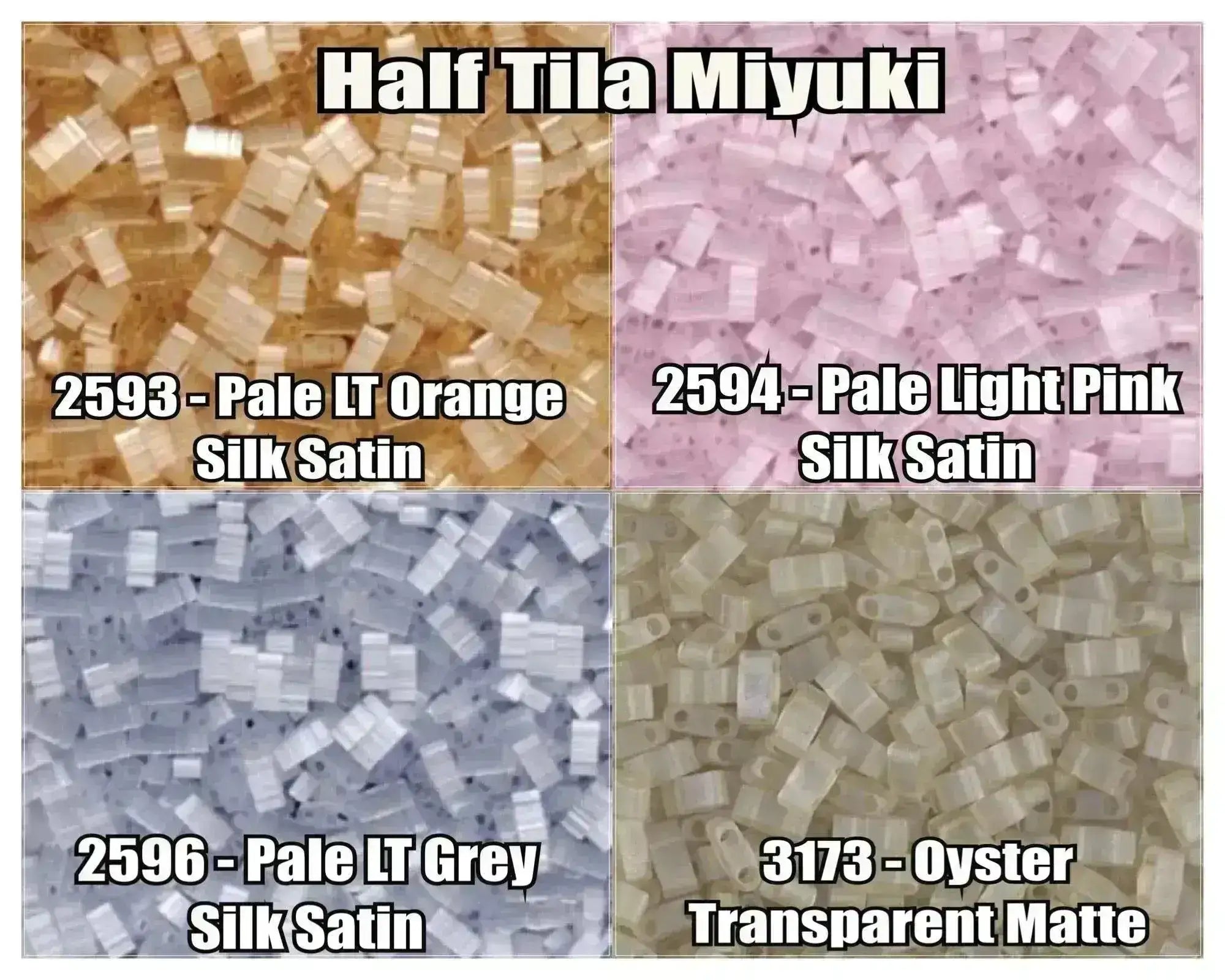 Miyuki Half Tila, 4 colours, HTL2593, HTL2594, HTL2596, HTL3173 - The Argus Collection