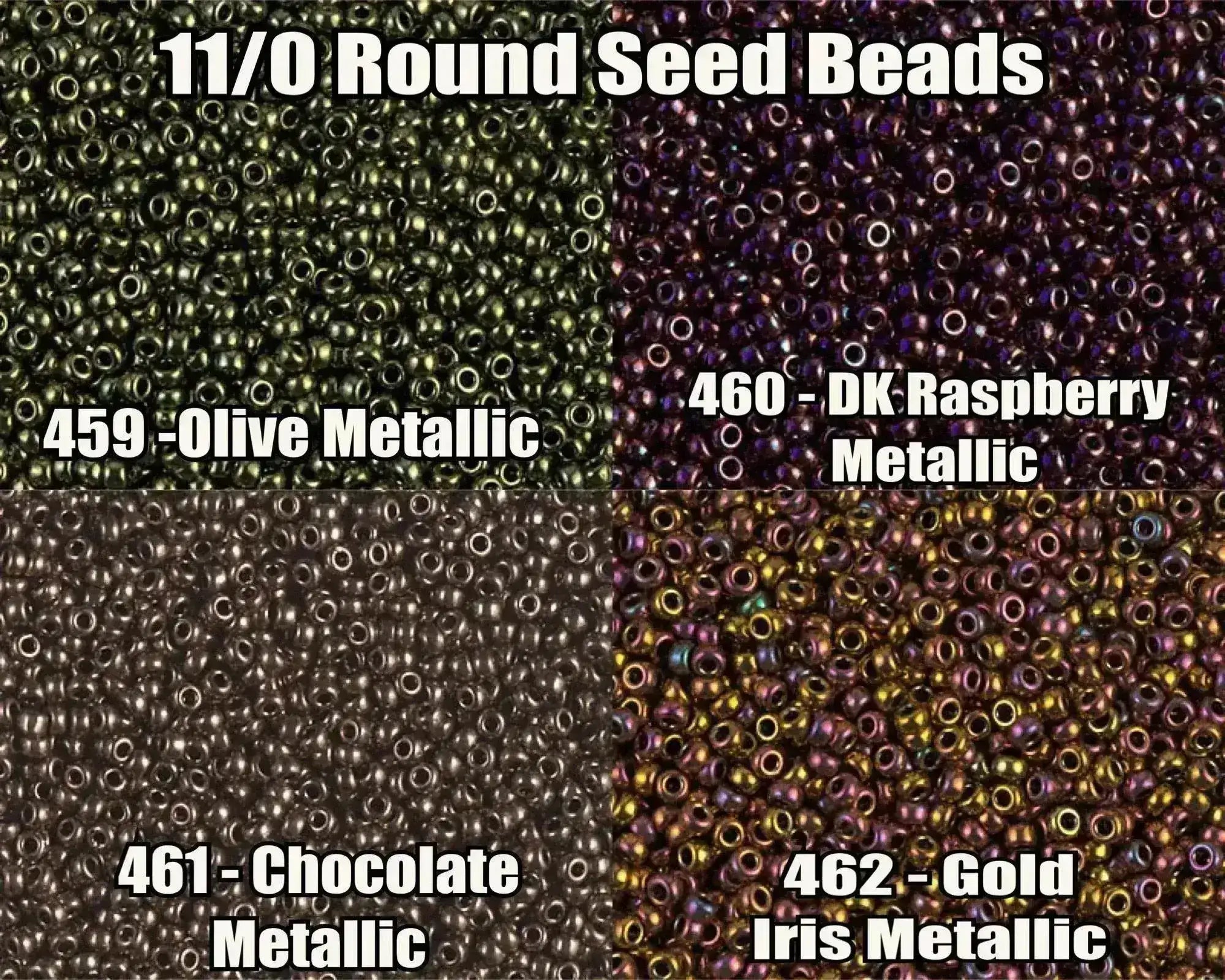 11/0 Miyuki Seed Beads 8.5g, 23g 11-0459, 11-0460, 11-0461, 11-0462 - The Argus Collection