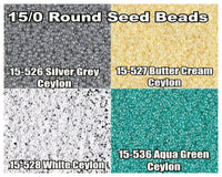 15/0 Miyuki Round Seed Beads 8.2g 15-0526, 15-0527, 15-0528, 15-0536 - The Argus Collection