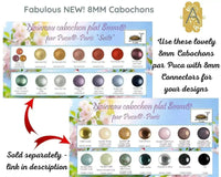 Cabochon Settings or Bezel Cup, 8mm (4 Pcs) Double Loop - The Argus Collection