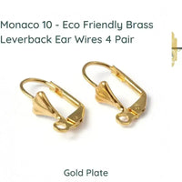 Monaco 10, Leverback Earrings in 4 Finishes - The Argus Collection