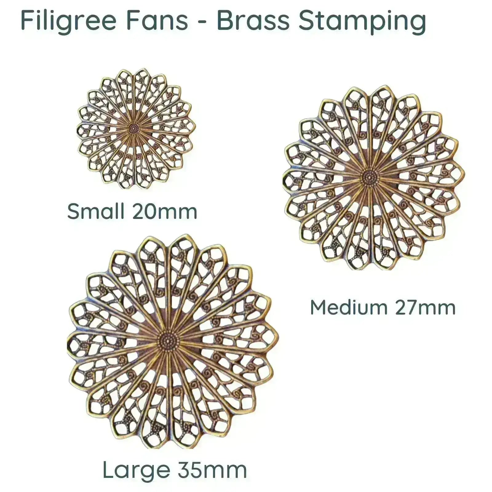 Filigree Collection, Fans, Small, Medium or Large - The Argus Collection