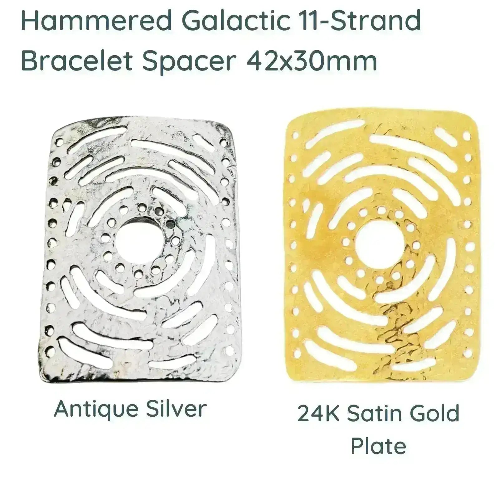 Galactic, Hammered 11-Strand Bracelet Connectors in 2 Finishes - The Argus Collection