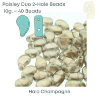 Paisleyduo Beads, 10g, Halo Collection - The Argus Collection